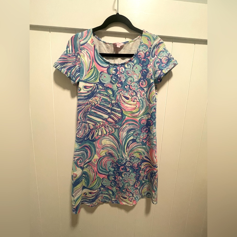 Lilly Pulitzer Dress Brillant Blue "Ceviche" Tammy Knit Dress Sz Small 25244